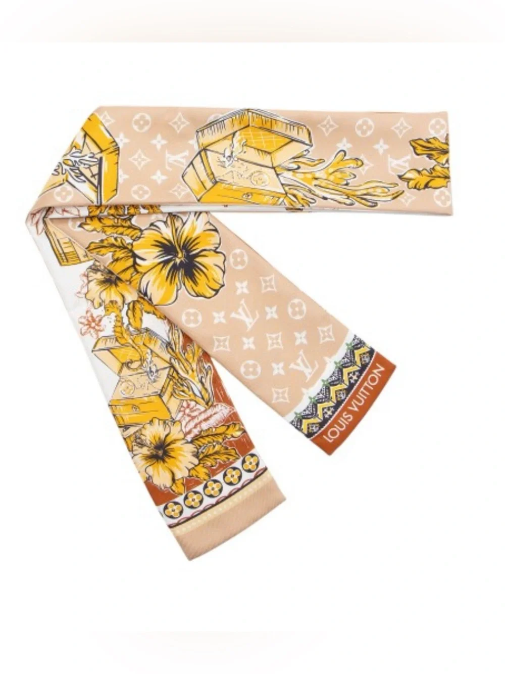 Louis Vuitton Louis Vuitton Silk LV Island Bandeau Scarf